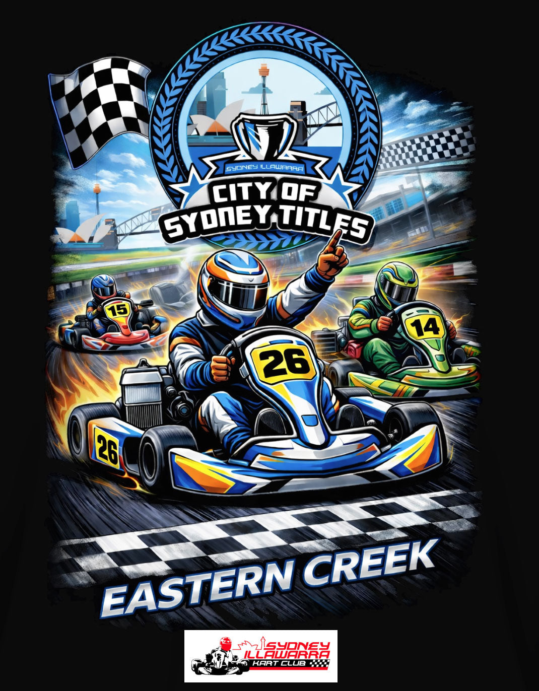City of Sydney Titles 2026 | Official Event T-Shirts | $45.00 - $50.00 each