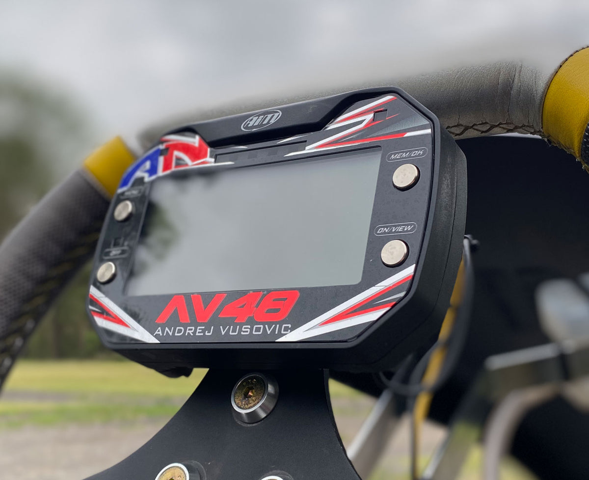 Custom Mychron & Alfano Sticker | Match Your Kart Livery