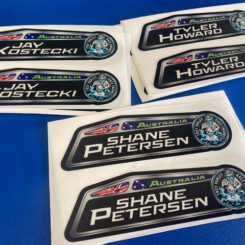 Custom Name Stickers | Personalised Racing Decals