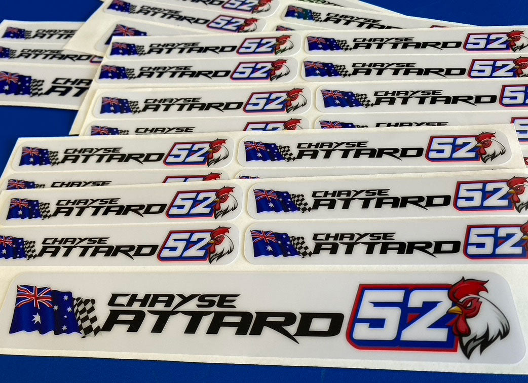 Personalised Name and Racing Stickers