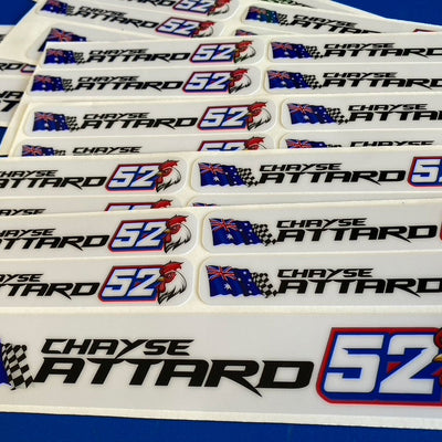 Custom Name Stickers | Personalised Racing Decals
