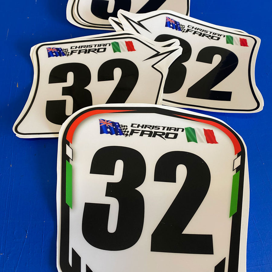 Kart Number Plate Stickers