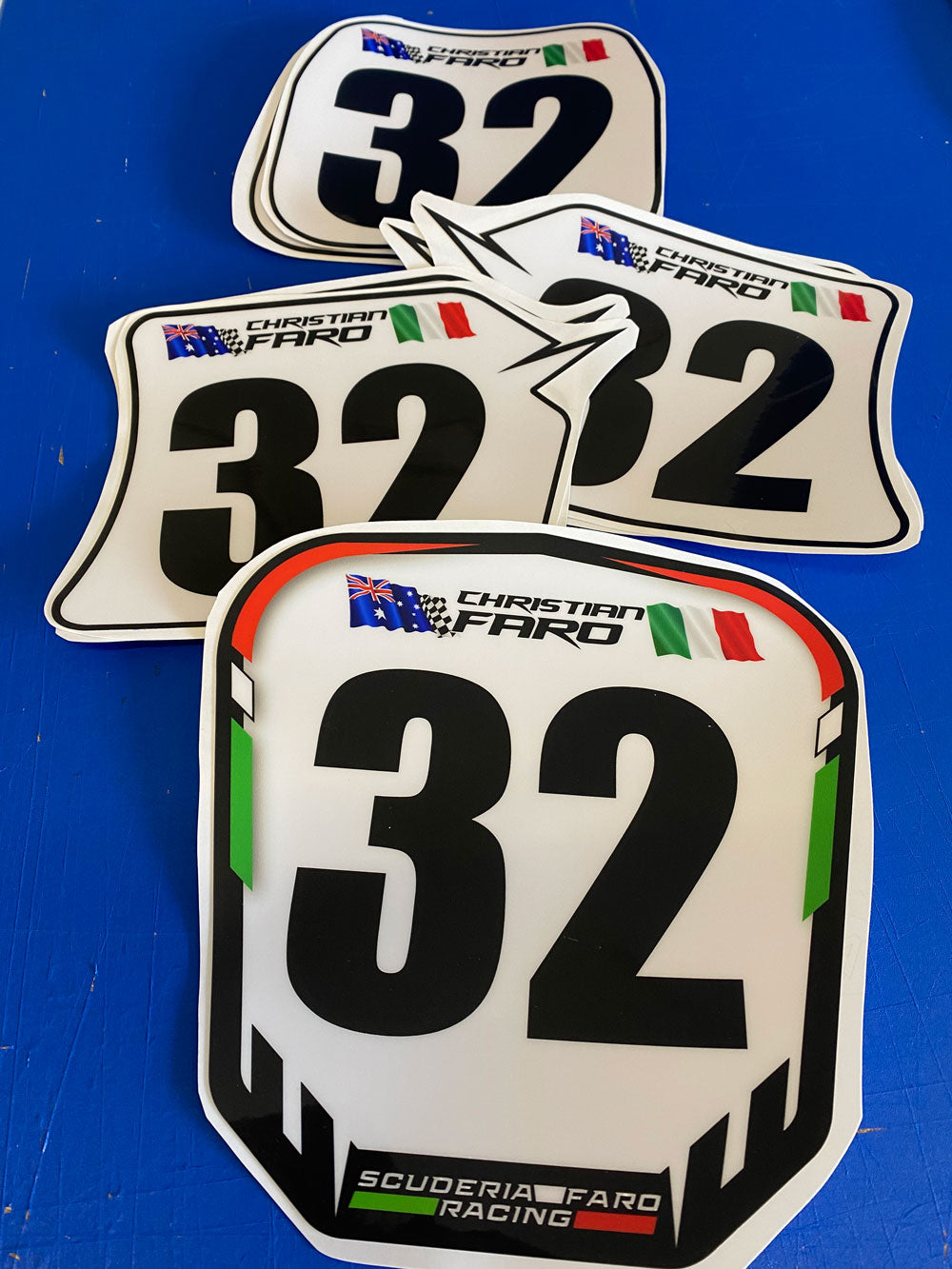 Custom Kart Number Plate Stickers   [2 pack deal]