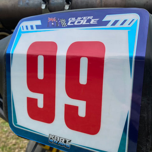 Custom Kart Number Plate Stickers   [2 pack deal]