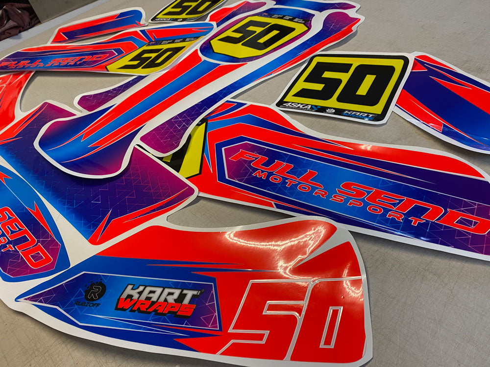 FLURO - METALLIC or HOLOGRAPHIC COLOURS - Custom Kart Sticker Kits [In