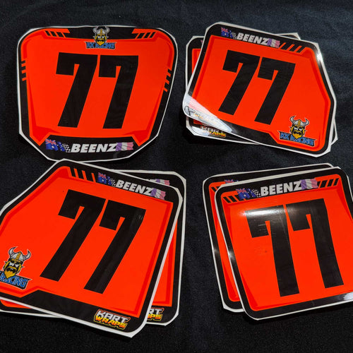 Custom Kart Number Plate Stickers   [2 pack deal]
