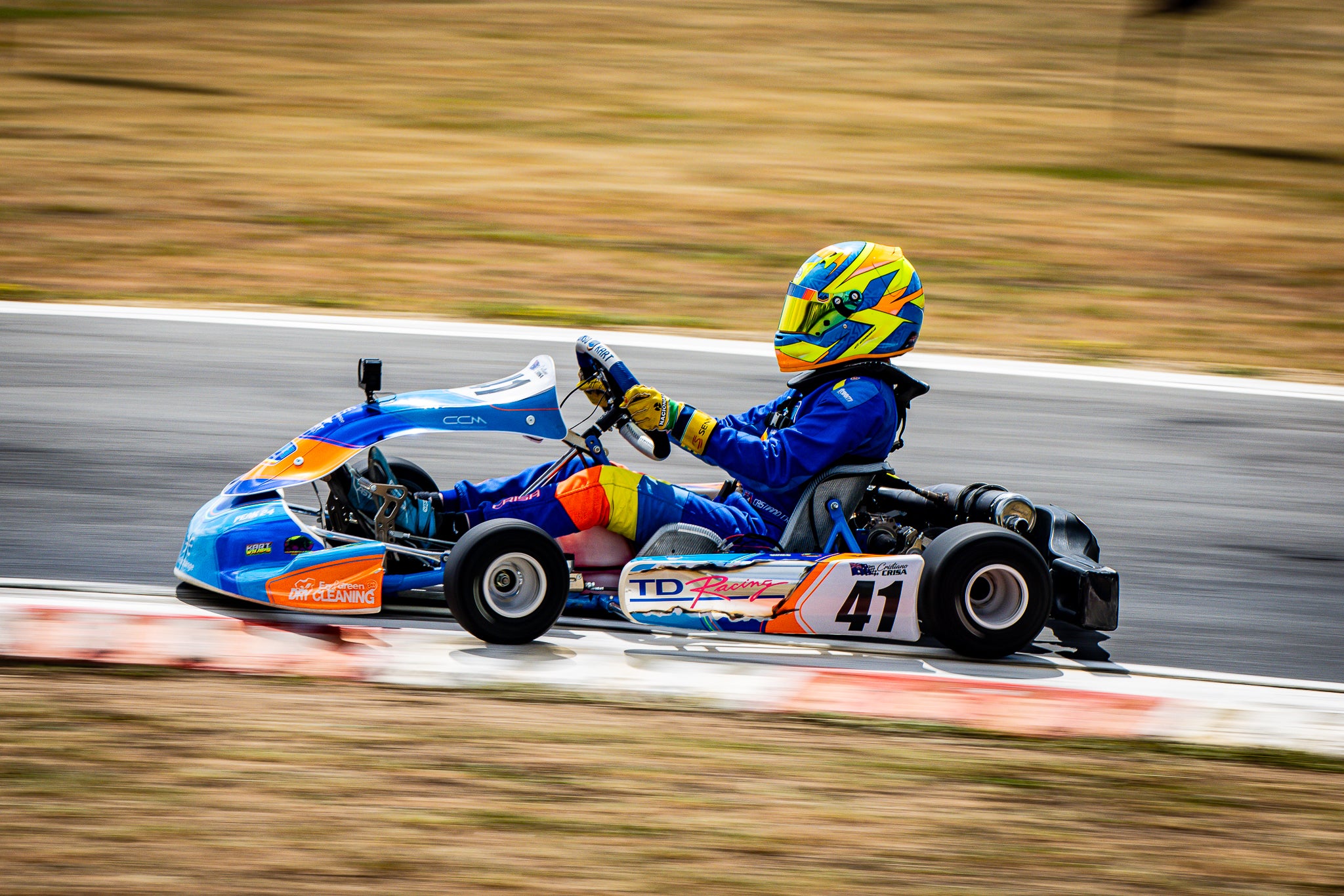 Custom factory FA Kart with metallic chrome and fluro kart sticker kits in Australia by Kart Wraps
