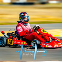 Custom OTK metallic green chrome to fluro fade kart sticker kits in Australia by Kart Wraps