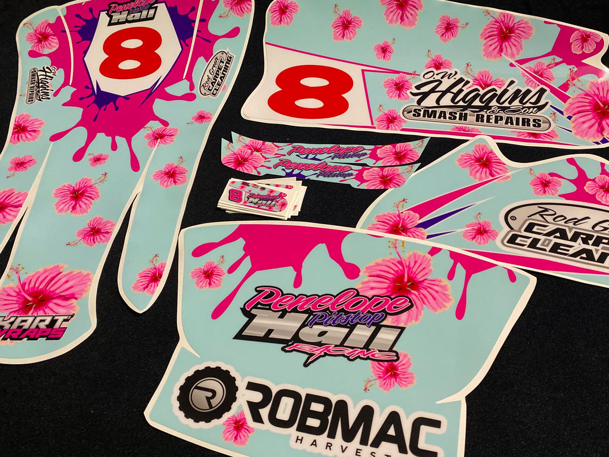 Fluro Kart Graphics | Sticker Kits