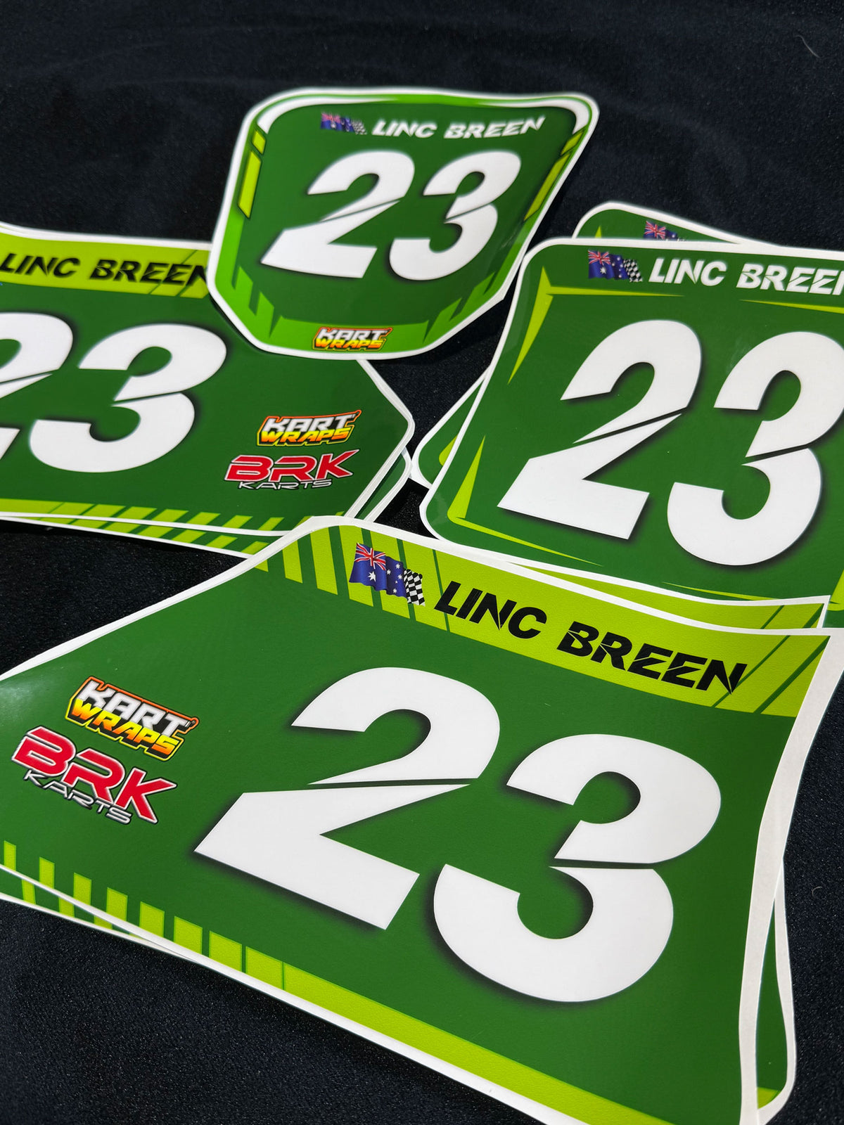 Custom Kart Number Plate Stickers   [2 pack deal]