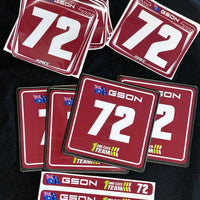 Custom Kart Number Plate Stickers   [2 pack deal]