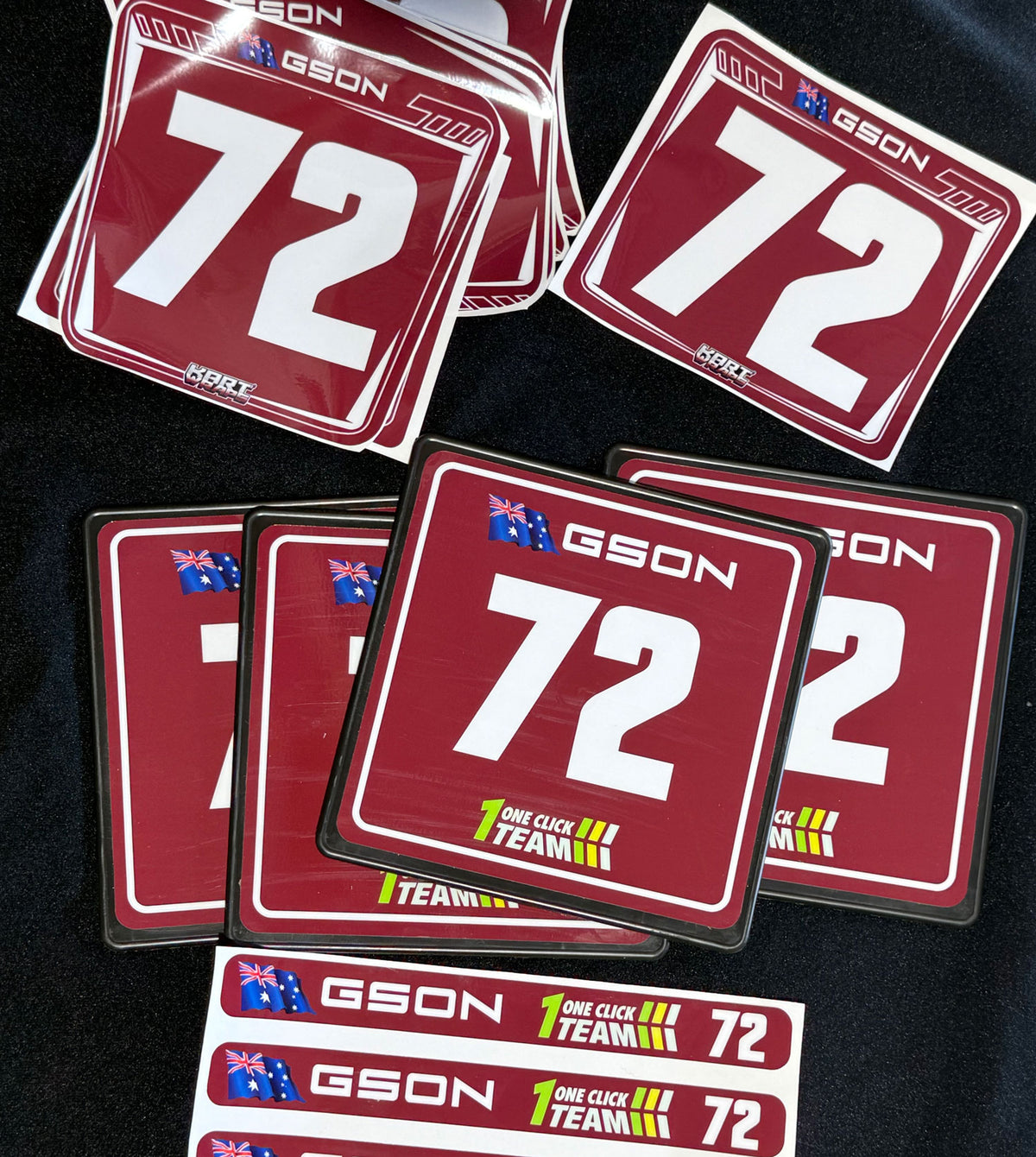 Custom Kart Number Plate Stickers   [2 pack deal]