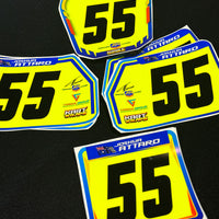 Custom Kart Number Plate Stickers   [2 pack deal]