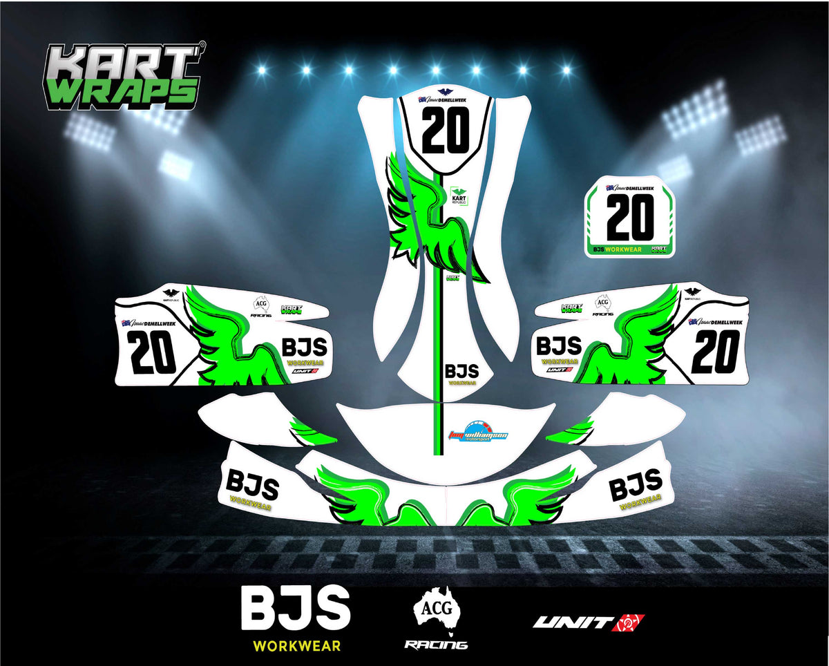 Kart Republic factory and custom kart sticker kits in Australia by Kart Wraps