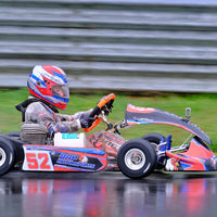 Custom OTK metallic green chrome to fluro fade kart sticker kits in Australia by Kart Wraps