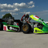 Custom OTK metallic green chrome to fluro fade kart sticker kits in Australia by Kart Wraps
