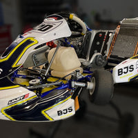 Custom OTK metallic green chrome to fluro fade kart sticker kits in Australia by Kart Wraps